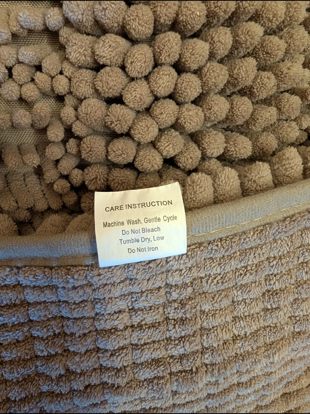 Plush Chenille Bath Runner - Taupe